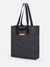 City Tall Tote in black with dual carrying handles and structured bottom for organized city or work use.