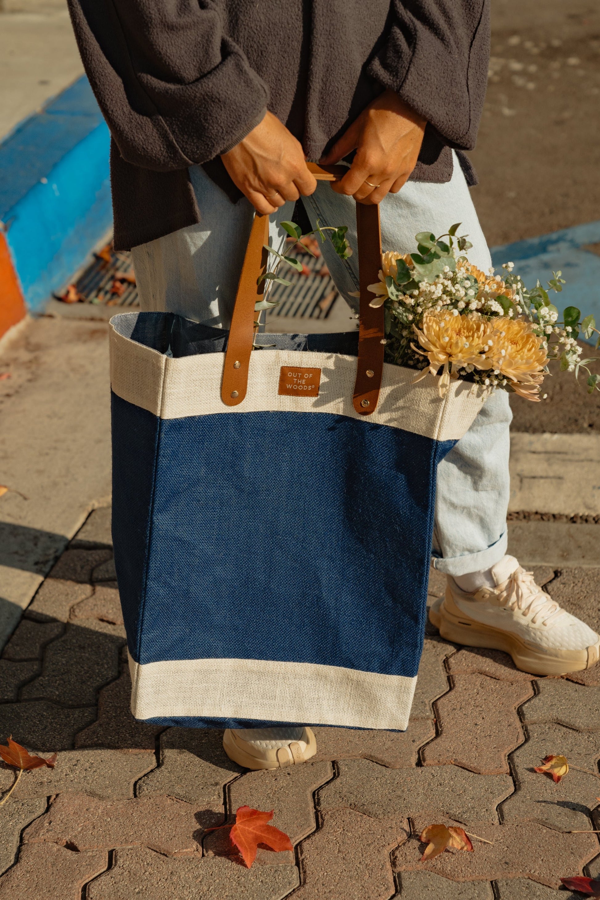 Into Woods Flower Handbag Blue Into Woods Flower Handbag Blue