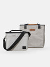 Dolphin Cooler Bundle featuring a spacious cooler and compact lunch cooler in gray with black straps.