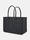 Black Felt Shopper Tote bag made from 100% recycled plastic bottles with spacious interior and minimalist design.