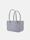 Felt Shopper Tote Mini in gray made from recycled plastic bottles, perfect for carrying essentials in a stylish compact bag.
