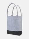 Felt Colorblock Tall Tote made from recycled materials with structured design and dual handles for everyday use.