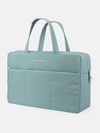 Leo XL Cooler in light blue with quilted water-resistant exterior and cushioned handles for easy carrying.