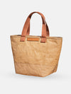 Mini Shopper Lunch Cooler in tan with sturdy handles, stylish insulated bag for lunch or casual use.