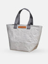 Mini Shopper Lunch Cooler in light gray with sturdy handles, perfect for stylish lunch or casual purse use.