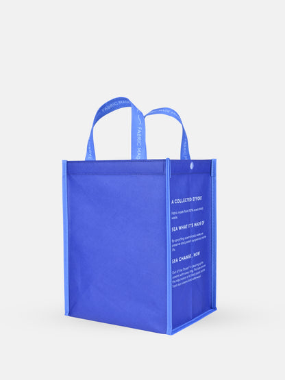 Out of the Ocean® Reusable Lunch Bag with Click N' Stay® made from 100% ocean plastic fabric tote.