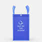 Out of the Ocean® Reusable Lunch Bag with Click N' Stay® in blue made from 100% ocean plastic fabric.