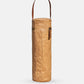Insulated Wine & Spirits Cooler Tote in tan with zipper and handle, designed to keep bottles chilled and portable.