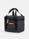 Walrus Lunch Cooler in black with dual handles, zippered pockets, and insulated compact design for school or work use.